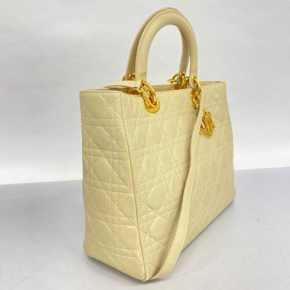 Dior 2WAY Bag Christian  Cannage Beige - Picture 1 of 14